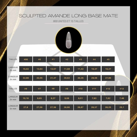 CAPSULES AMERICAINES NKF VERY RESISTENT SCULPTED AMANDE LONG BASE MATE