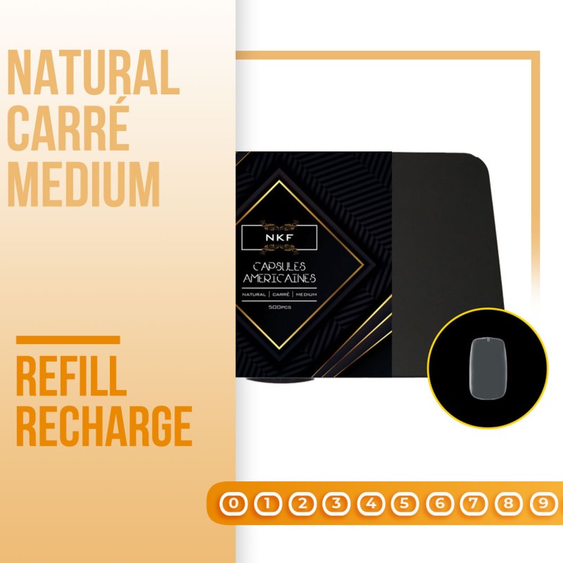 Refill/Recharge Capsules Americaines NKF Natural Carre Medium