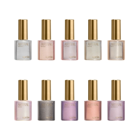 Shimmery Cat Eye - Astral Gel Couleur, 10pcs Set Apres Nail