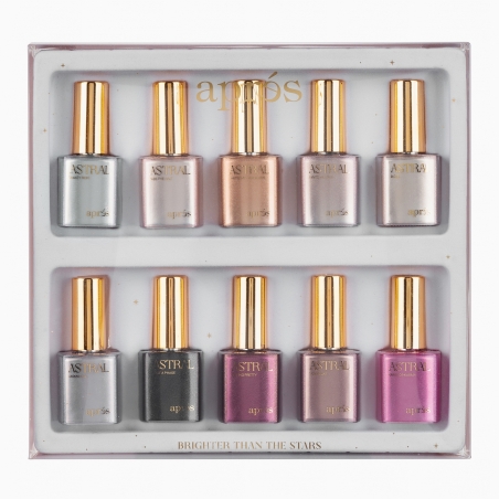 Shimmery Cat Eye - Astral Gel Couleur, 10pcs Set Apres Nail