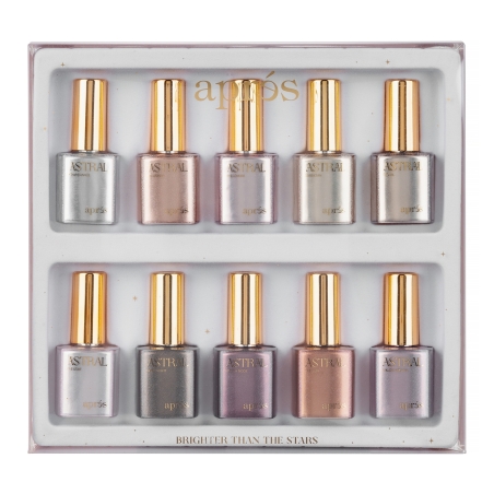 Flash Glitter - Astral Gel Couleur, 10pcs Set Apres Nail