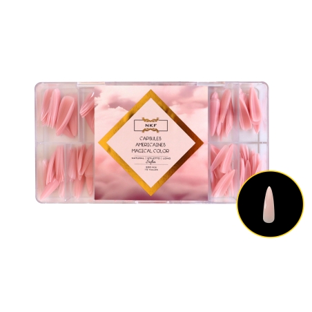 CAPSULES AMERICAINES MAGICAL COLOR NATURAL STILETTO LONG SOFIA NKF 300pcs