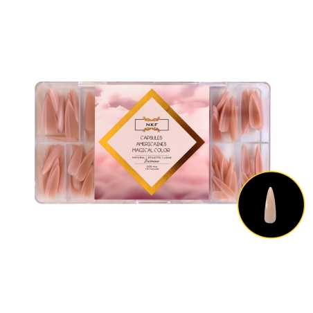 CAPSULES AMERICAINES MAGICAL COLOR NATURAL STILETTO LONG JASMINE NKF 300pcs
