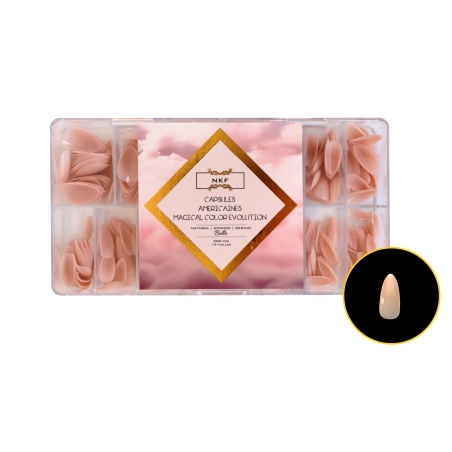 CAPSULES AMERICAINES MAGICAL COLOR EVOLUTION NATURAL AMANDE MEDIUM BELLE NKF 300pcs