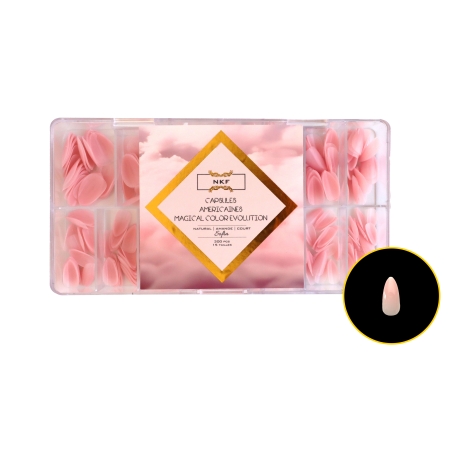 CAPSULES AMERICAINES MAGICAL COLOR EVOLUTION NATURAL AMANDE COURT SOFIA NKF 300pcs