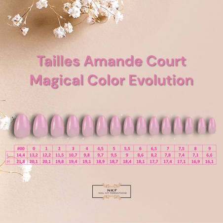 CAPSULES AMERICAINES MAGICAL COLOR EVOLUTION NATURAL AMANDE COURT AURORE NKF 300pcs