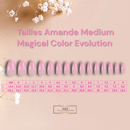 CAPSULES AMERICAINES MAGICAL COLOR EVOLUTION NATURAL AMANDE MEDIUM SOFIA NKF 300pcs
