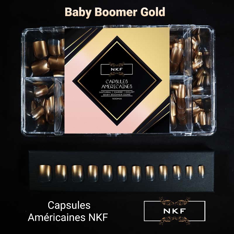 CAPSULES AMERICAINES NKF Natural Carré Court BABY BOOMER DORE