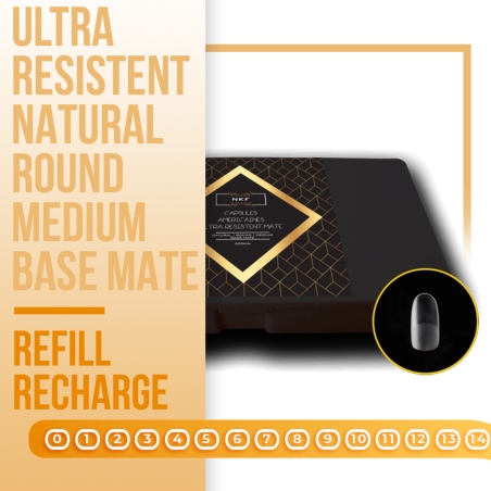 Refill / Recharge CAPSULES AMERICAINES NKF ULTRA RESISTENT MATE NATURAL ROUND MEDIUM BASE MATE
