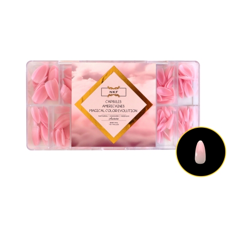 CAPSULES AMERICAINES MAGICAL COLOR EVOLUTION NATURAL AMANDE COURT MEDIUM NKF 300pcs