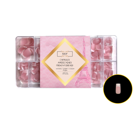 CAPSULES AMERICAINES FRENCH FOREVER NATURAL CARRE X-COURT SOFIA NKF 300pcs