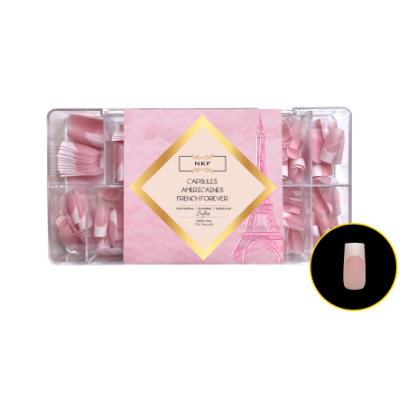 CAPSULES AMERICAINES FRENCH FOREVER NATURAL CARRE MEDIUM SOFIA NKF 300pcs