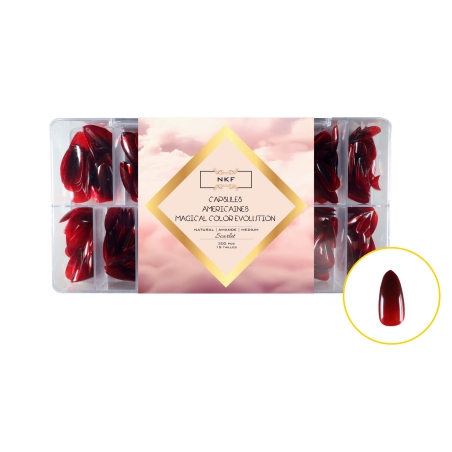CAPSULES AMERICAINES MAGICAL COLOR EVOLUTION NATURAL AMANDE MEDIUM SCARLET NKF 300pcs