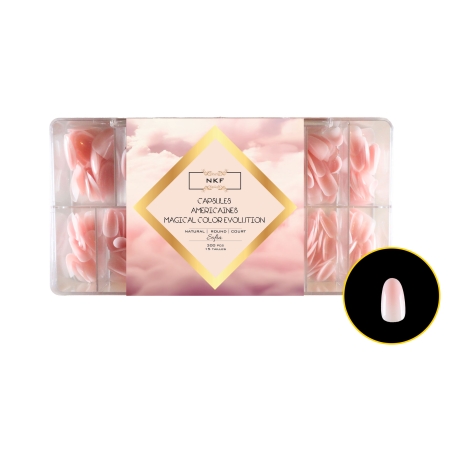 CAPSULES AMERICAINES MAGICAL COLOR EVOLUTION NATURAL ROUND COURT SOFIA NKF 300pcs
