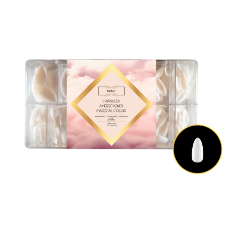 CAPSULES AMERICAINES MAGICAL COLOR NATURAL AMANDE MEDIUM ALBA NKF 300pcs