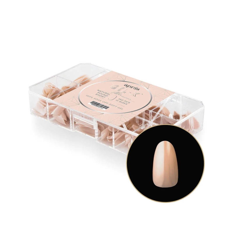 Gel-X Neutrals Alex Natural Round Short Box of Tips 150pcs