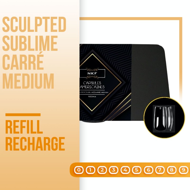 Refill/Recharge Capsules Americaines NKF Sculpted Carre Medium Sublime