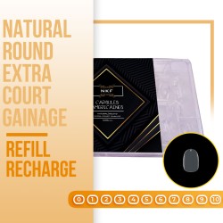 Refill/Recharge Capsules Americaines NKF Natural Round Extra Court Gainage