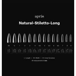 CAPSULES GEL-X NATURAL STILETTO LONG/STILETTO LONG 2.0 TIPS 14 TAILLES
