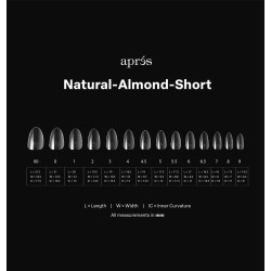 CAPSULES GEL-X NATURAL ALMOND SHORT/AMANDE COURT 2.0 TIPS 14 TAILLES