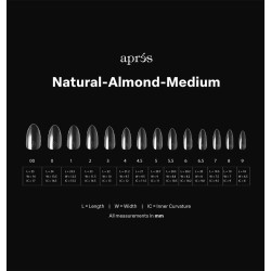 CAPSULES GEL-X NATURAL  ALMOND MEDIUM/AMANDE MEDIUM 2.0 TIPS 14 TAILLES