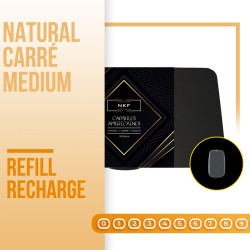 Refill/Recharge Capsules Americaines NKF Natural Carre Medium Base Mate