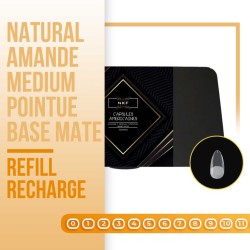 Refill/Recharge Capsules Americaines NKF Natural Amande Medium Pointue Base Mate